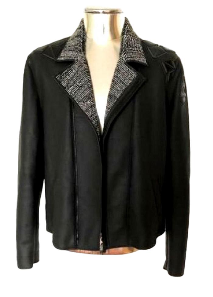 Armani leather sale biker jacket