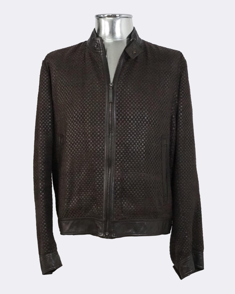 Leather Weave Jacket