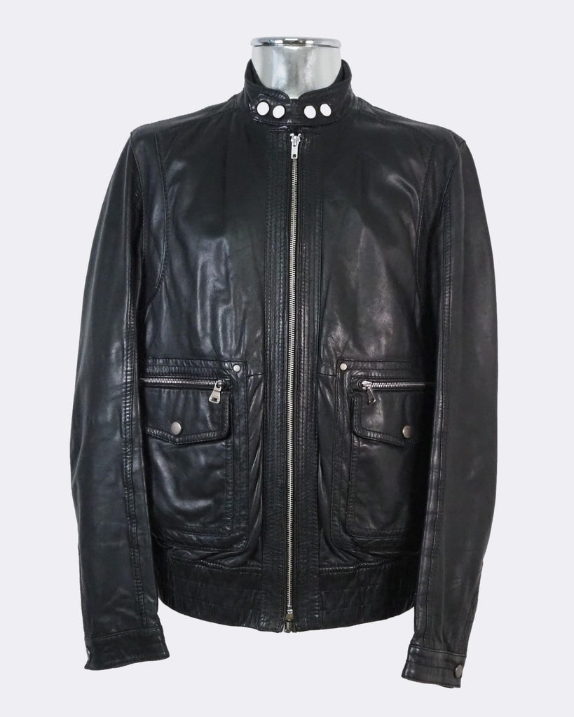 'Nillo' Leather Bomber Jacket