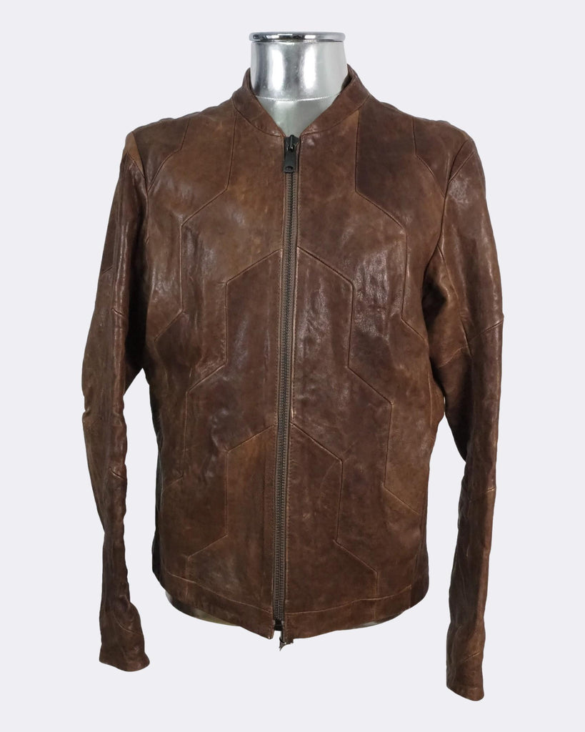 Panel Leather Jacket