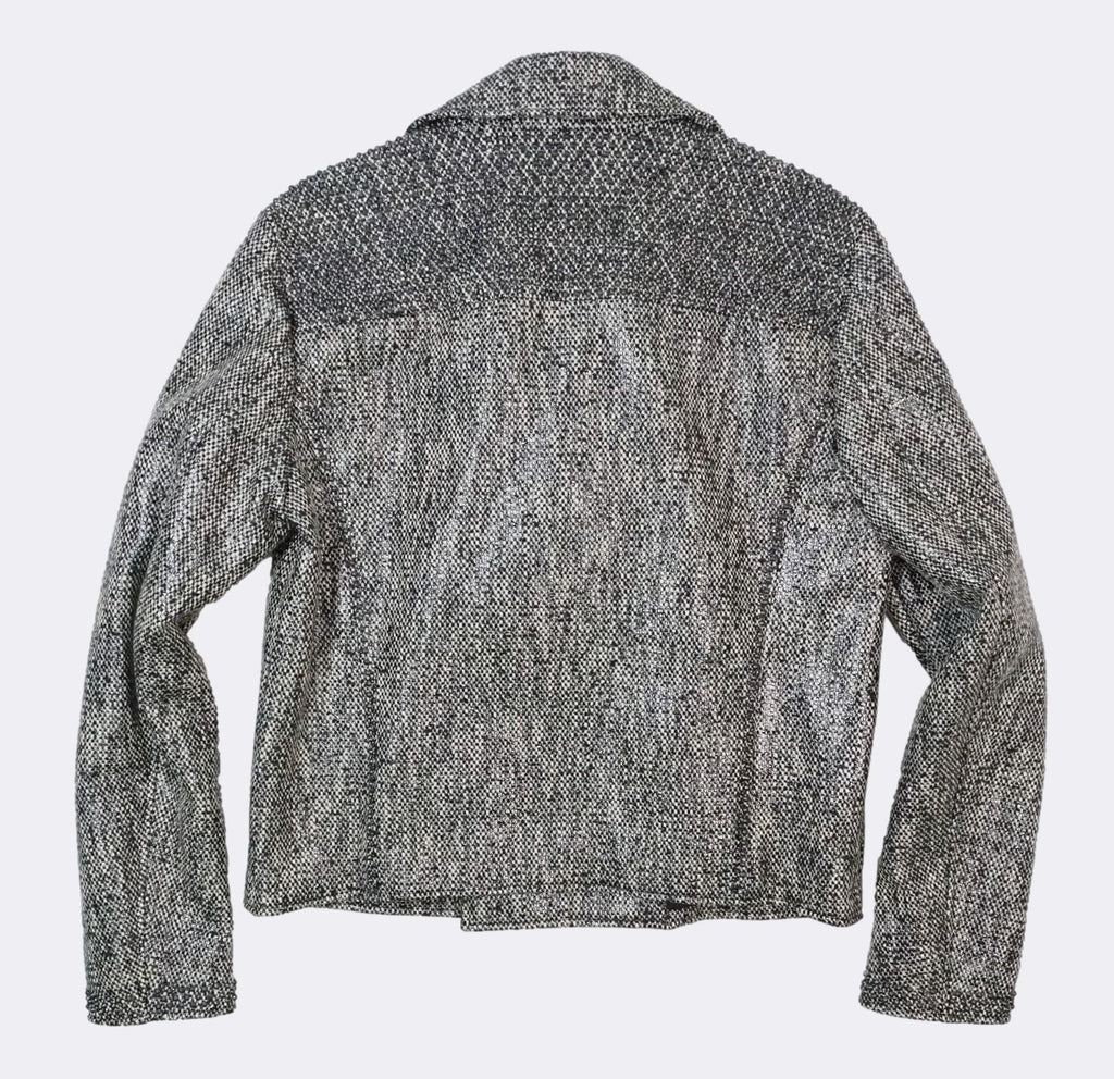 Men's Emporio Armani Acrylic Coated Biker Jacket with Metal