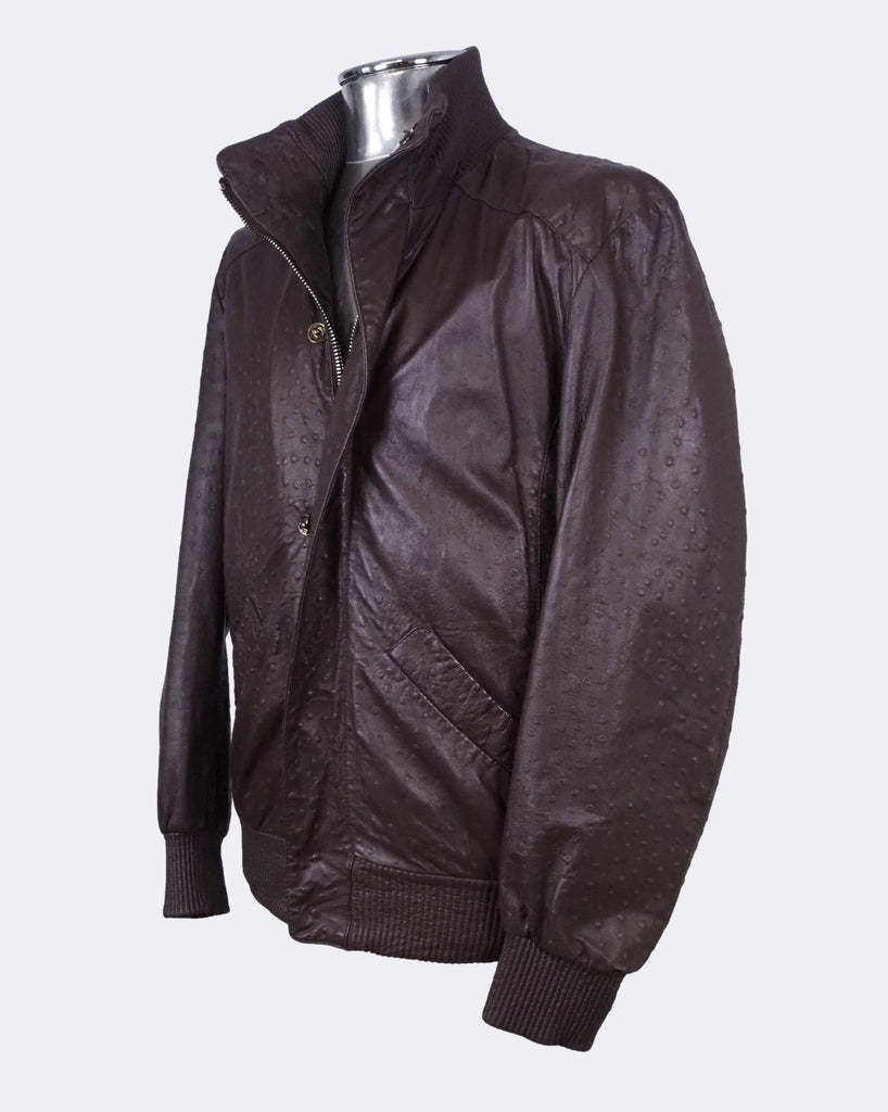 Men's Billionaire Italian Couture Leather Bomber Jacket