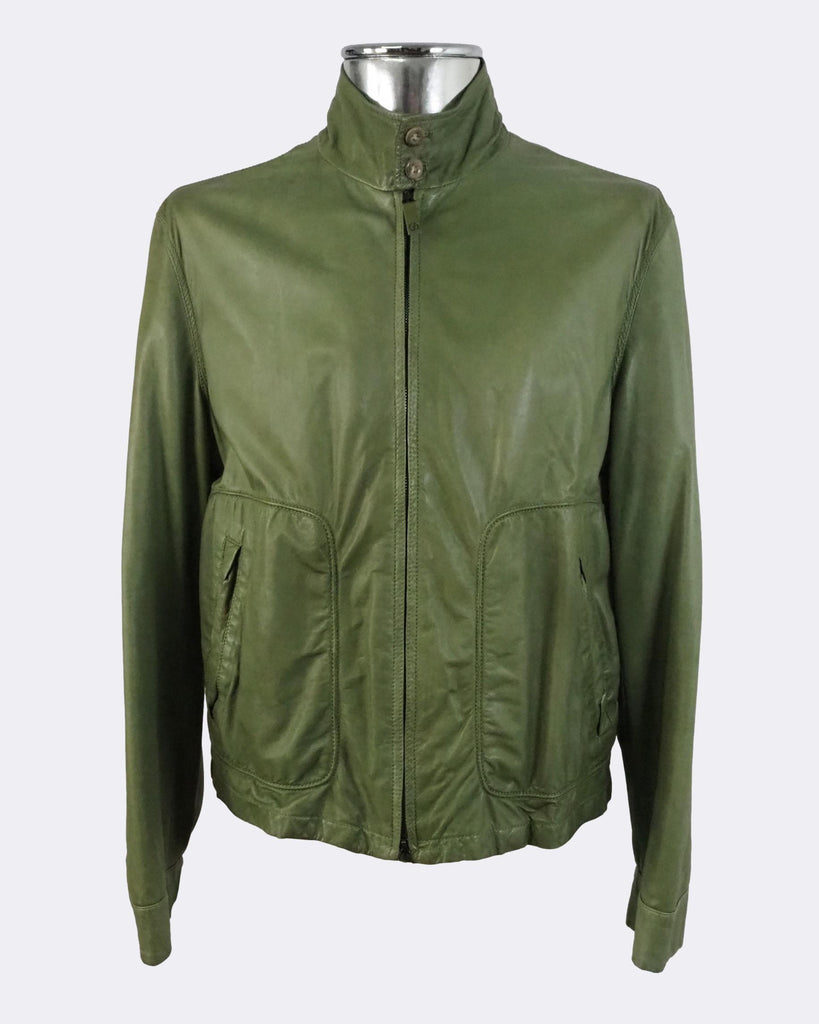 Lightweight Green Leather Jacket