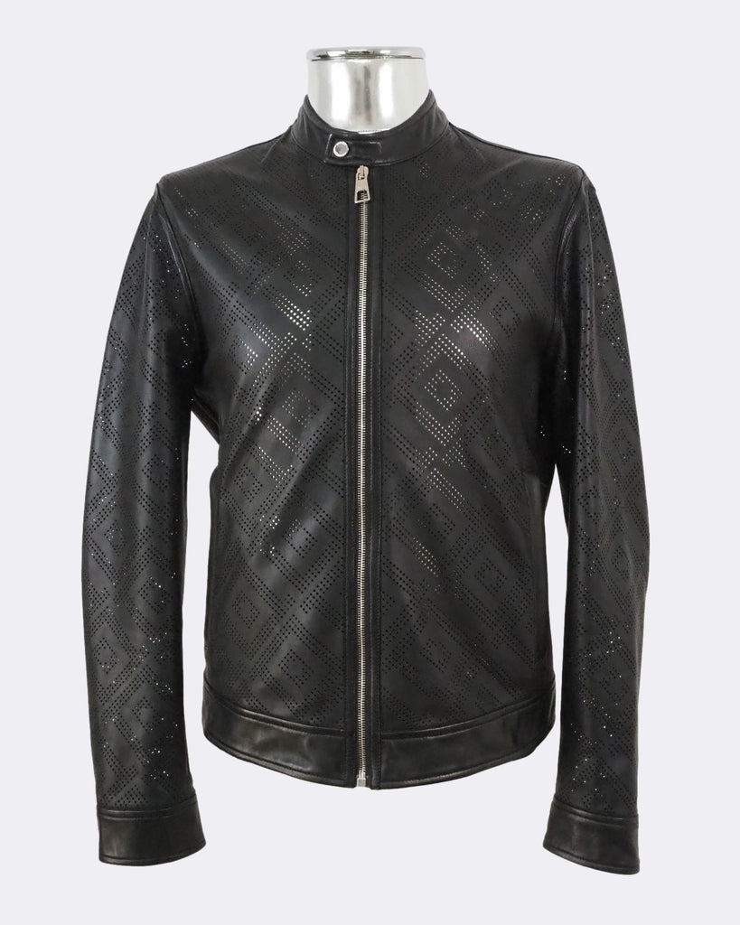 Perforated Lightweight Leather Jacket