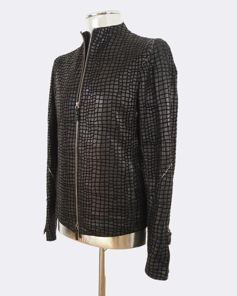 ジャケット・アウター emporio armani leather jacket 48 Emporio Armani Leather Jacket | Black | FARFETCH