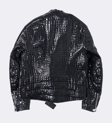 Men's Emporio Armani Patent Crocodile Embossed Leather