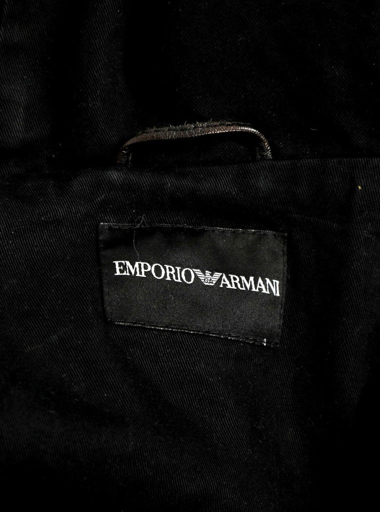 Armani black outlet label