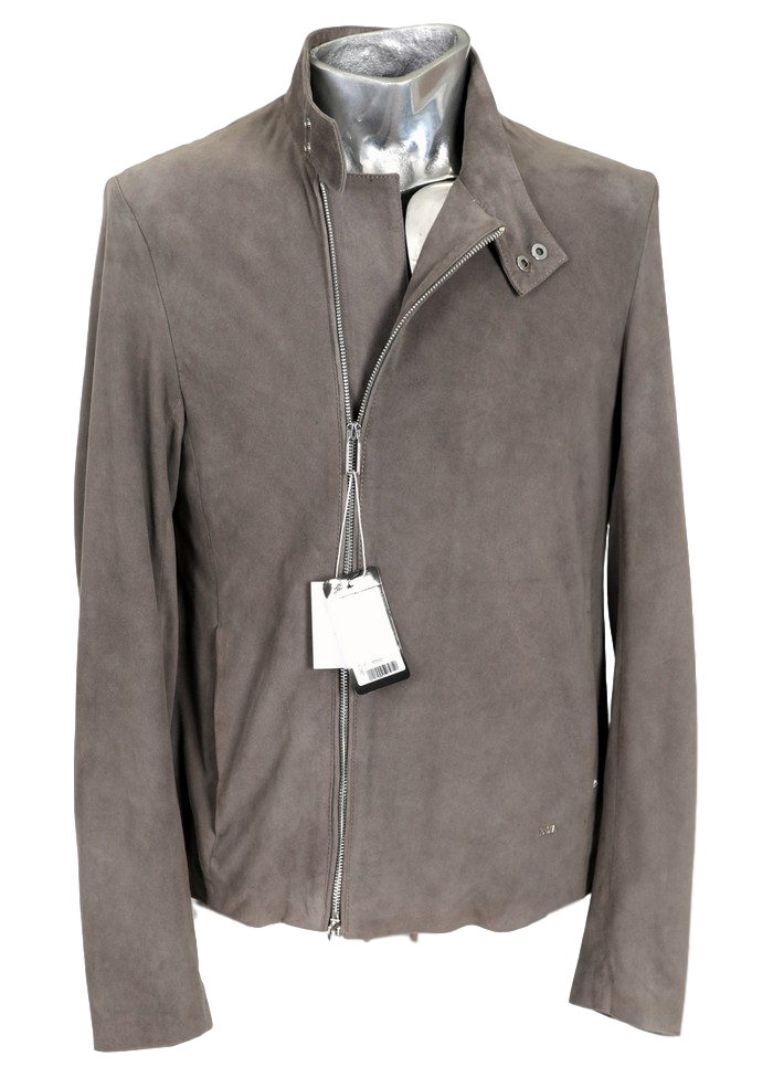 Mens suede 2025 jacket grey