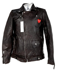 comme des garçons homme leather jacket Comme des Garçons x Lewis leather Pin Leather Jacket