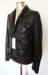 Emporio Armani - Quilted Leather Bomber Jacket - Men - Lamb Skin/Polyester/Elastane - 52 - Black