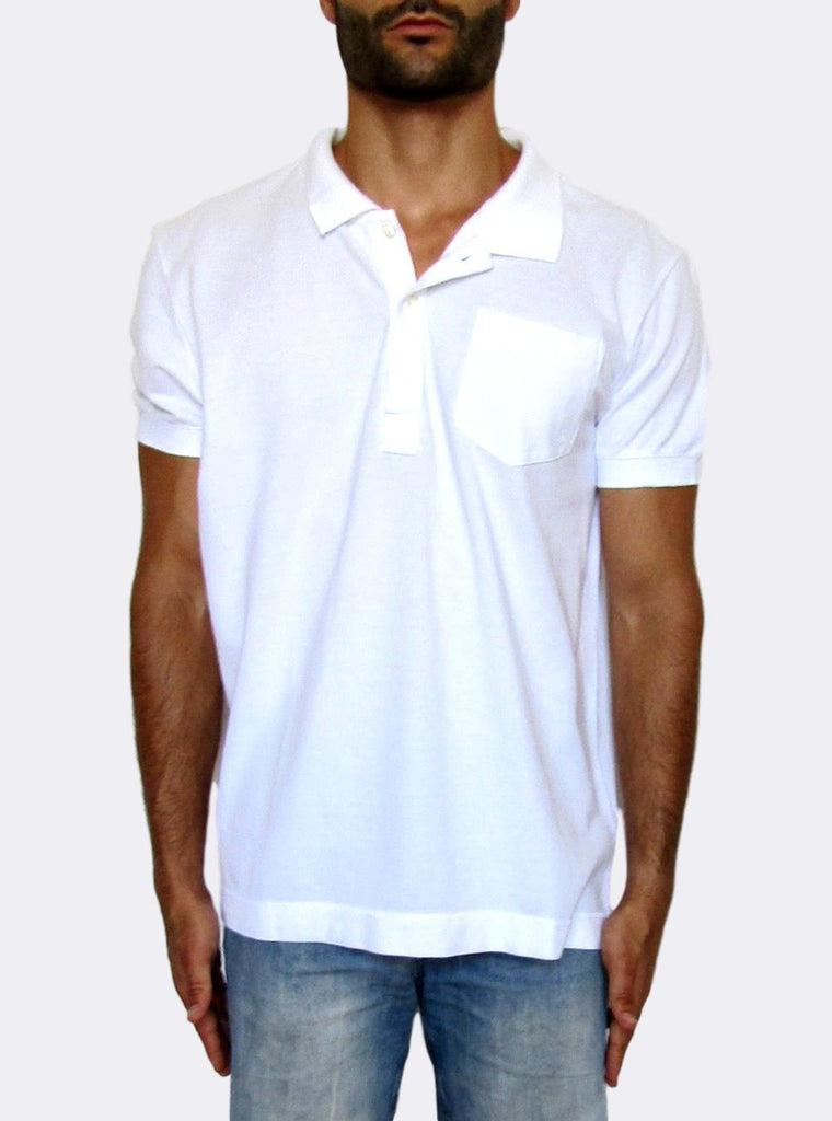 Koge Afgang til nødvendig Men's Pierre Balmain Cotton Polo Shirt XXXL White – atemporali