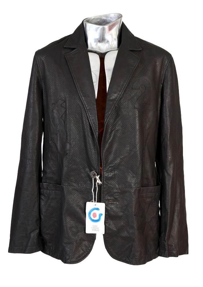 Men's Fake London Perforated Leather Jacket - atemporali