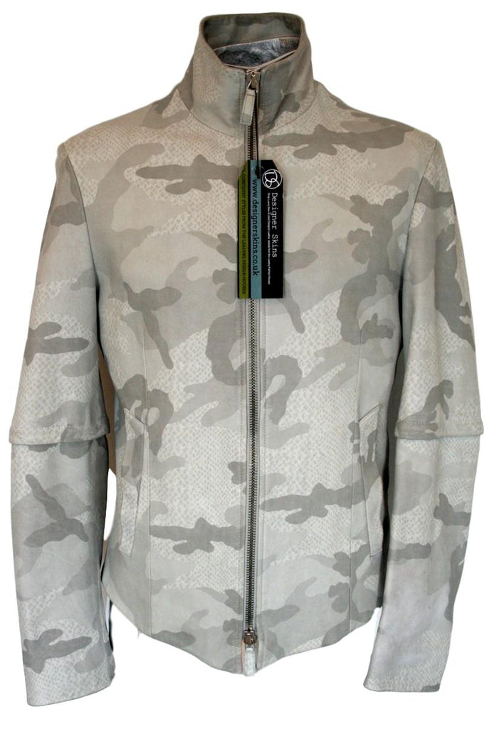 Men's Emporio Armani Camouflage Leather Jacket - atemporali