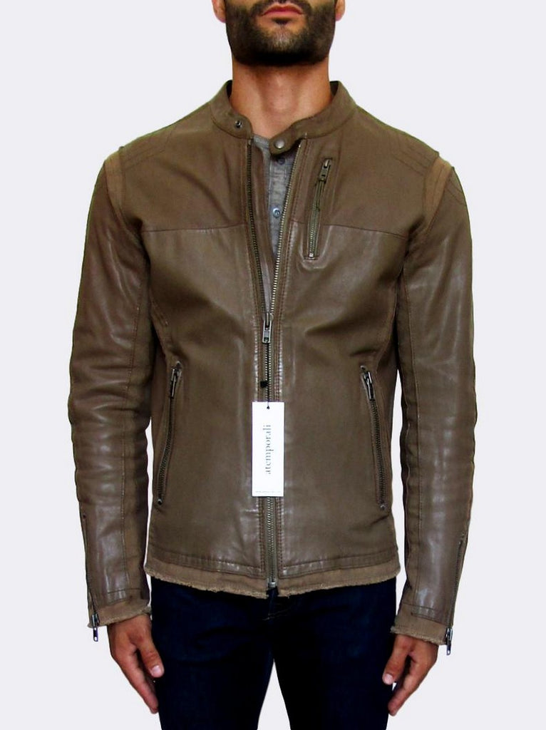 Men's Diesel 'Loyd' Lambskin Leather Jacket - atemporali