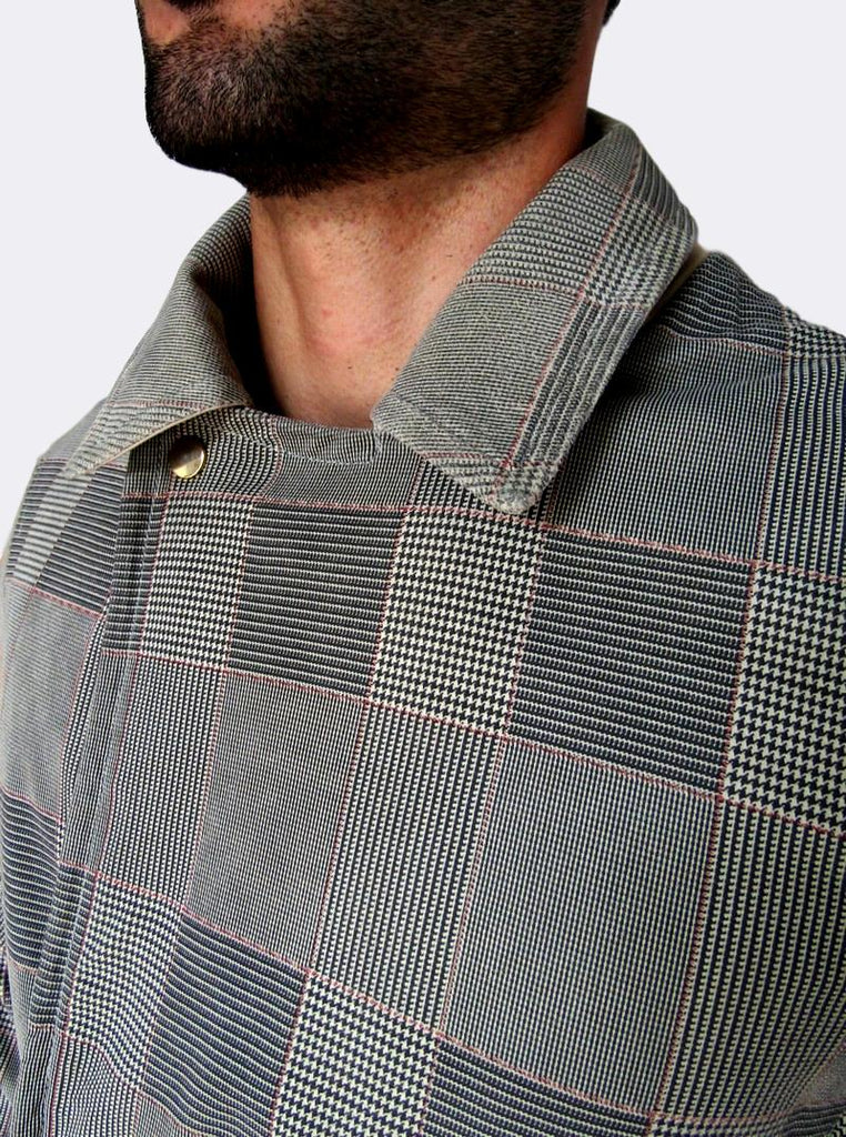 ジャケット・アウター EMPORIO ARMANI - velor check coat EMPORIO ARMANI - velor check coat