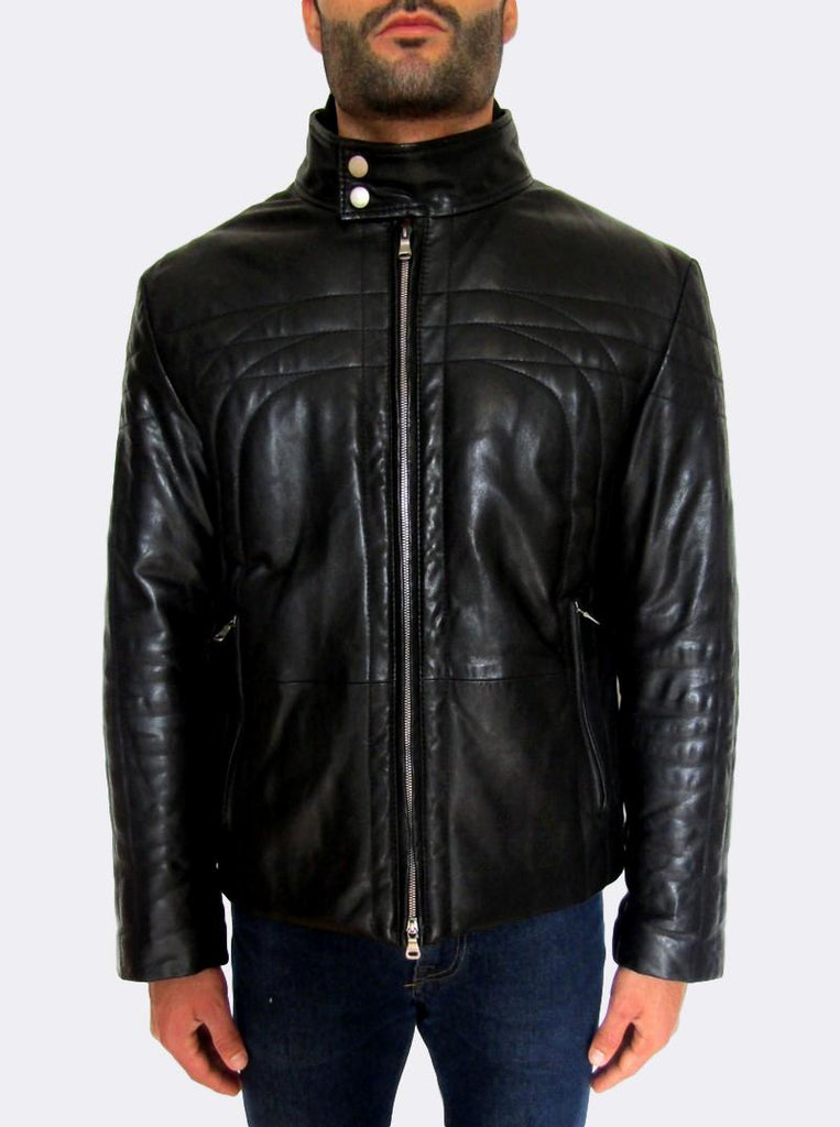 'Foddis' Quilted Leather Jacket