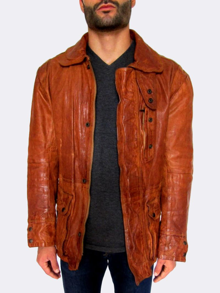 Cognac Leather Jacket