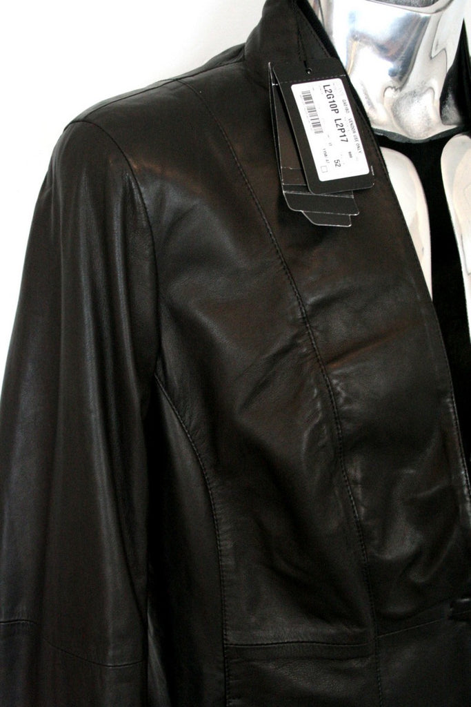 Emporio armani women's outlet leather jacket