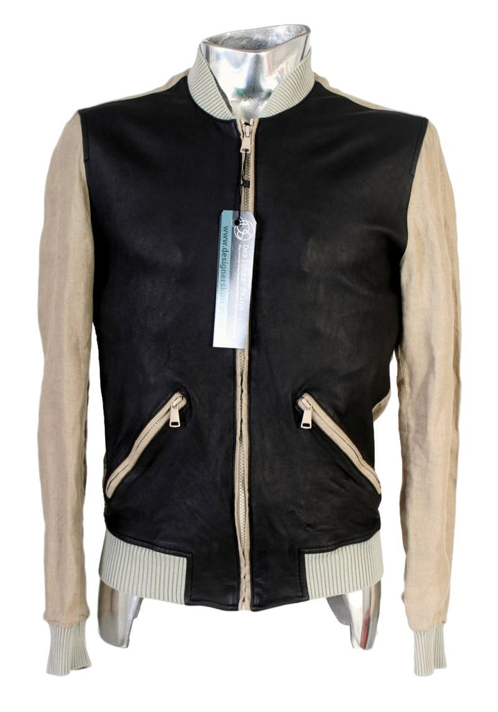 Men's Dolce & Gabbana Leather & Linen Jacket - atemporali