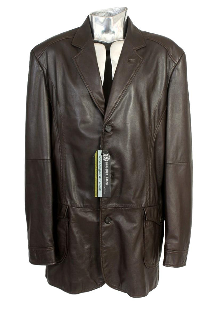 Men s Oliver Sweeney Brown Leather Jacket XXL EU58 atemporali