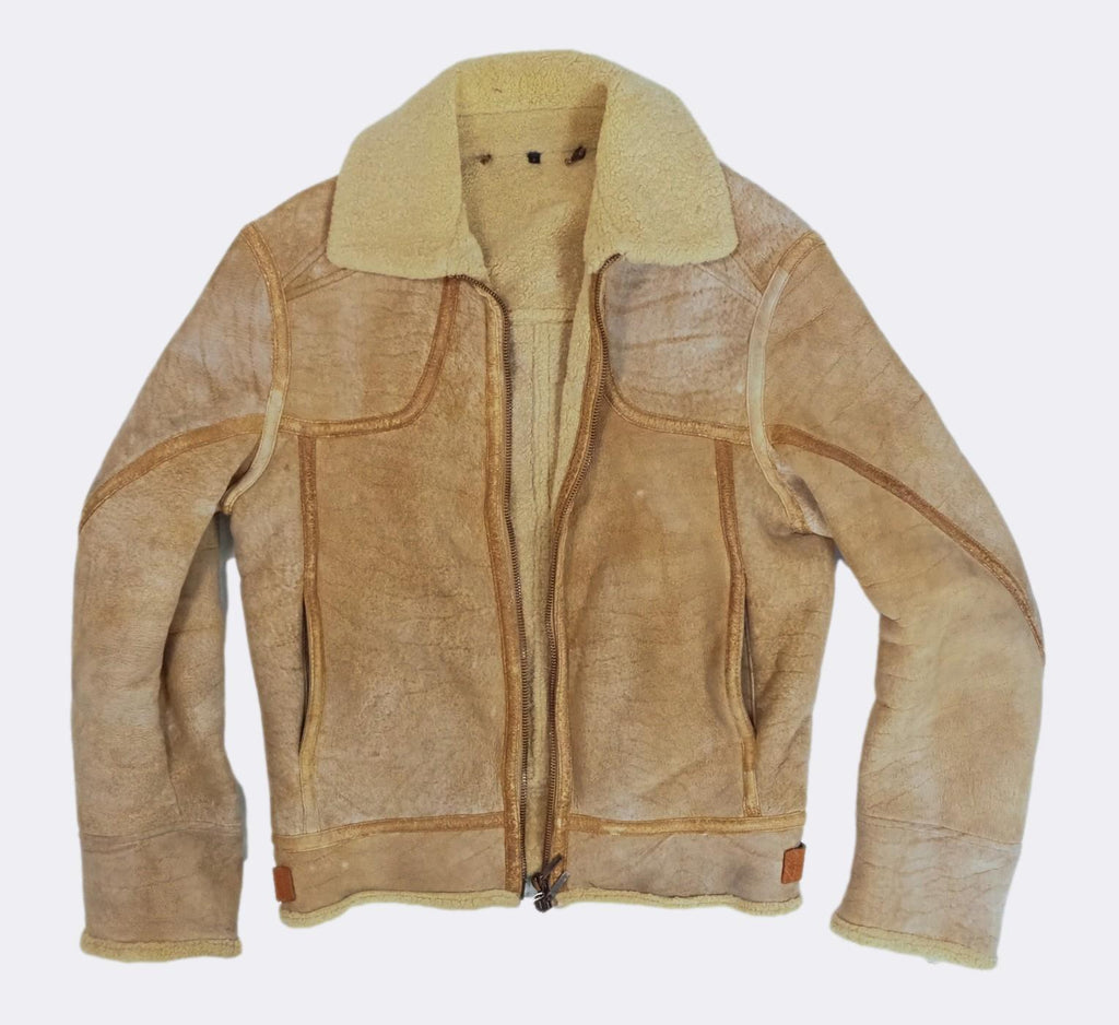 Men s Roberto Cavalli Shearling Lambskin Leather Jacket Medium atemporali