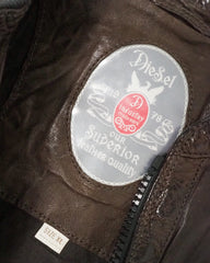 Diesel superior leather clearance jacket