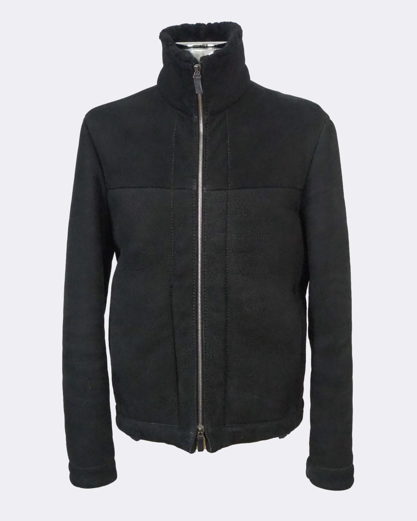 Shearling Leather Zip Jacket