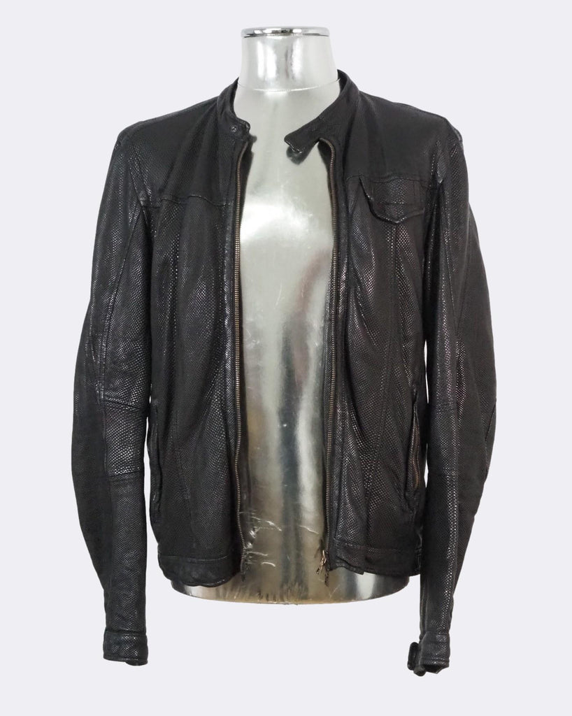 Snakeskin Leather Jacket
