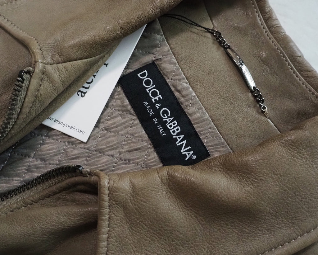 Dolce & Gabbana Leather Multi-Pocket Utility Jacket - ShopStyle