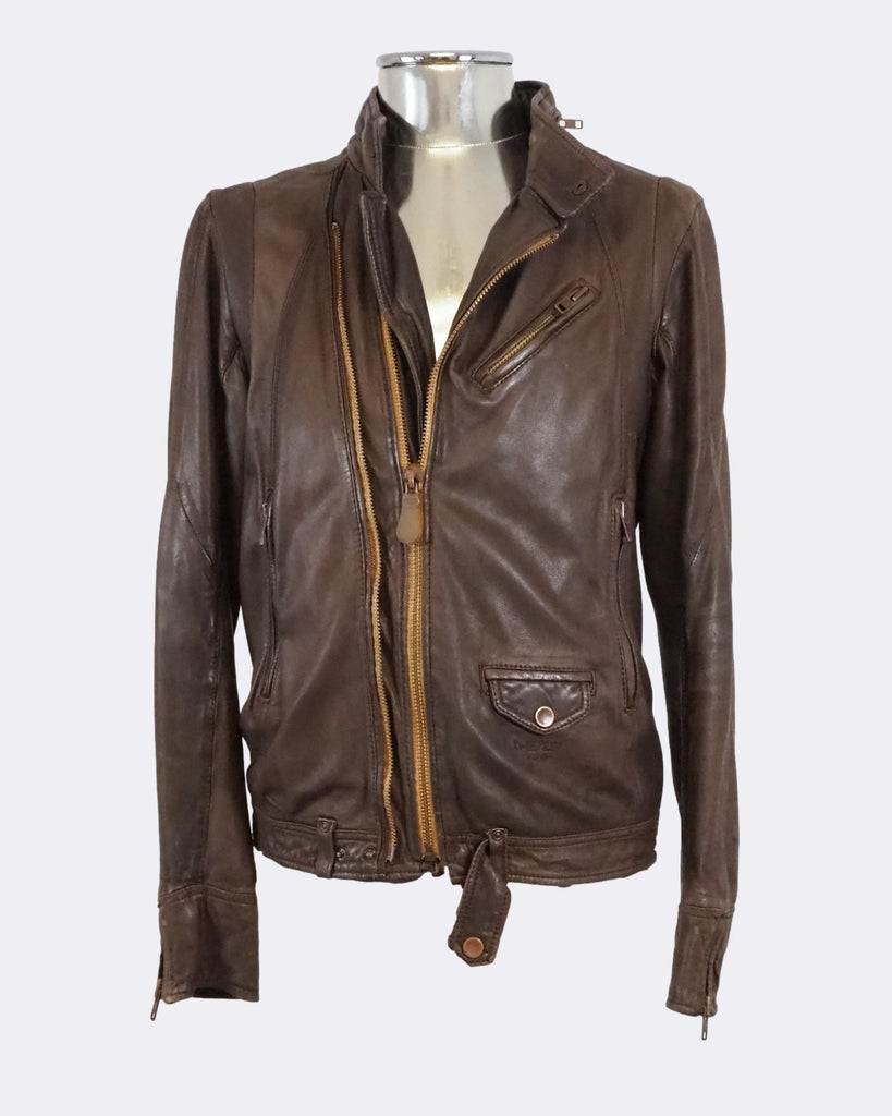 Asymmetric Leather Jacket