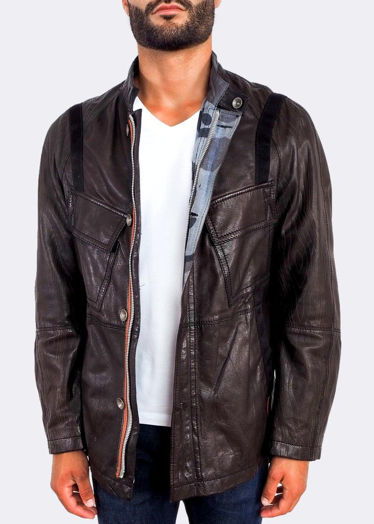 'Jolan' Goatskin Leather Jacket