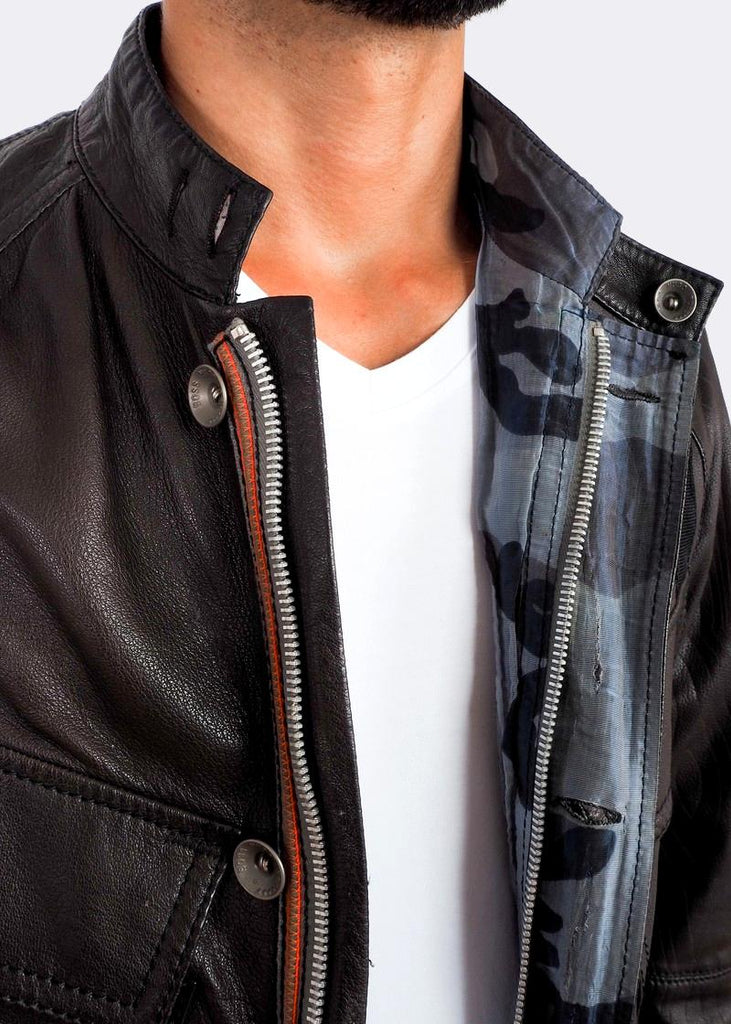 Hugo Boss Jolan Goatskin Leather Jacket Brown Medium Large atemporali