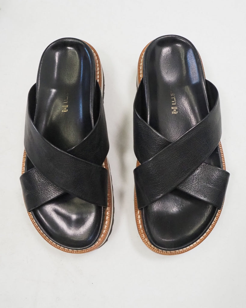 Thick Sole Leather Sandals