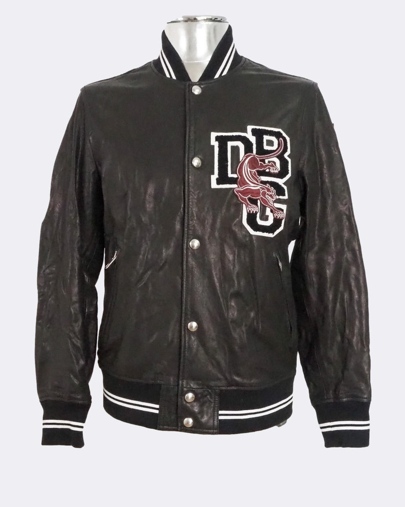 Lambskin Leather Varsity Jacket