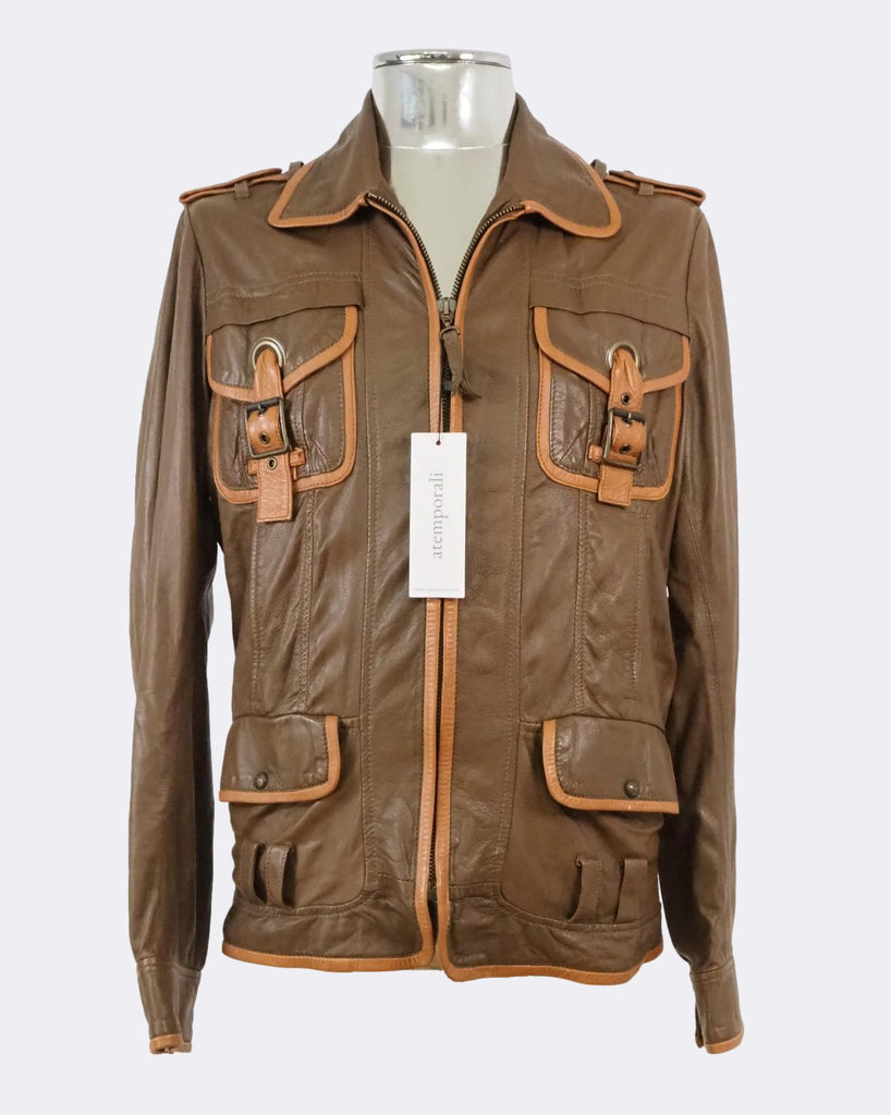 Two-Tone Leather Jacket