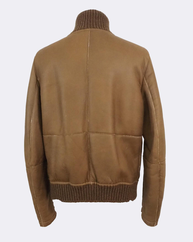 Shearling zip up jacket clearance