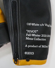 Men's Off-White Black & Yellow Calfskin Leather Jacket Medium EU48 –  atemporali