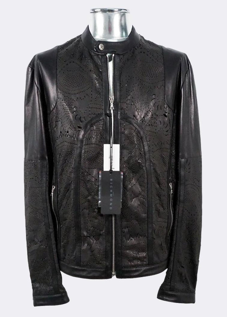 Leather Laser-cut Jacket - atemporali