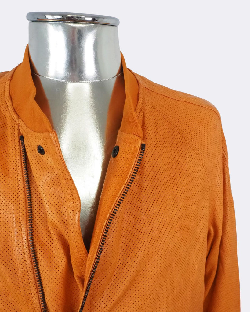 【EMPORIO ARMANI】NO COLLAR JACKET 281T Emporio Armani Zipped Leather Jacket | Black | FARFETCH