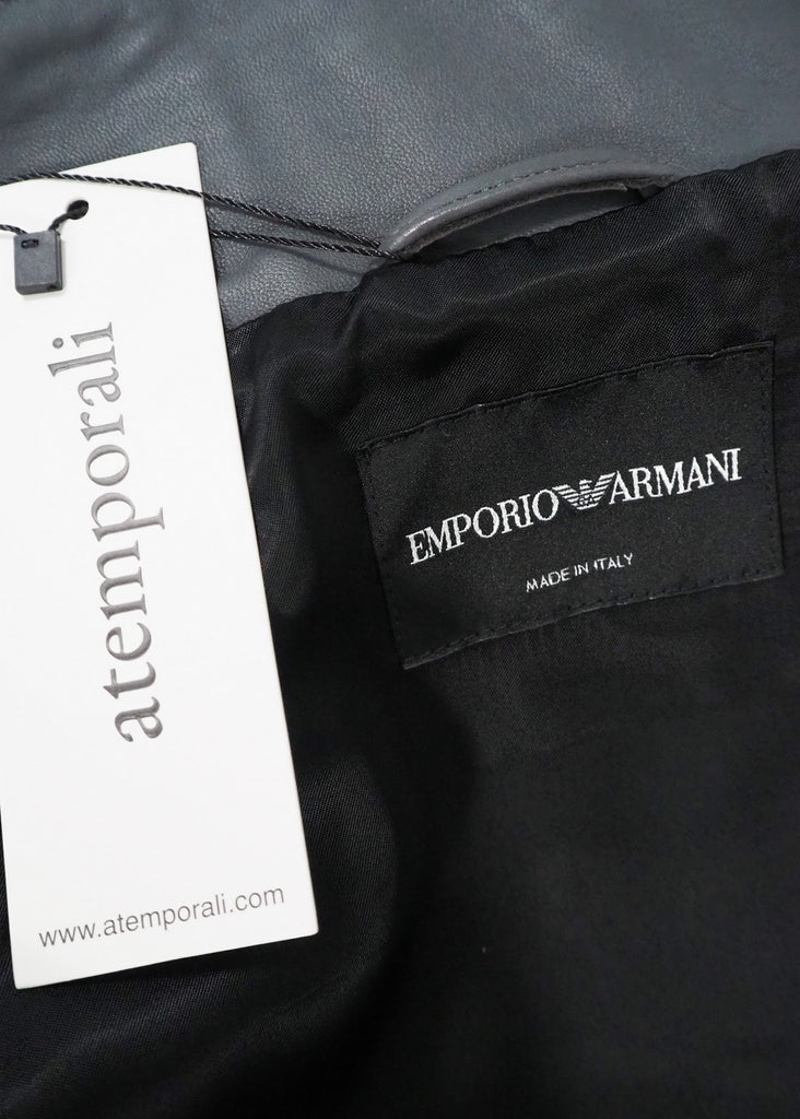 EMPORIO ARMANI DoubleZip Leather Blouson