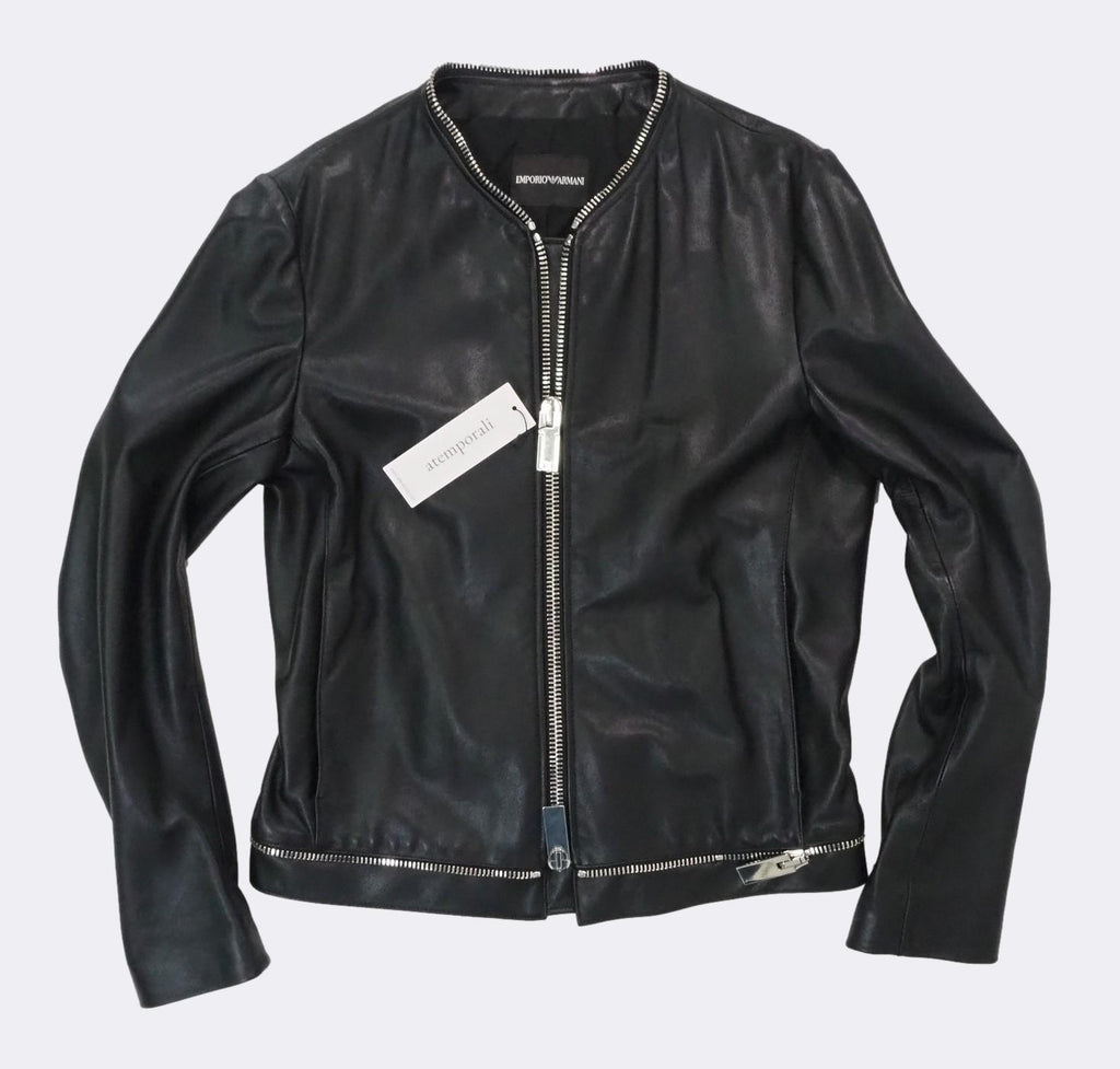 Emporio collection clearance leather jacket