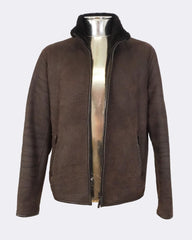 専用ARMANI COLLEZIONI leather jacket brown Giorgio Armani Double-Breasted Leather Jacket - 1990s – 300700