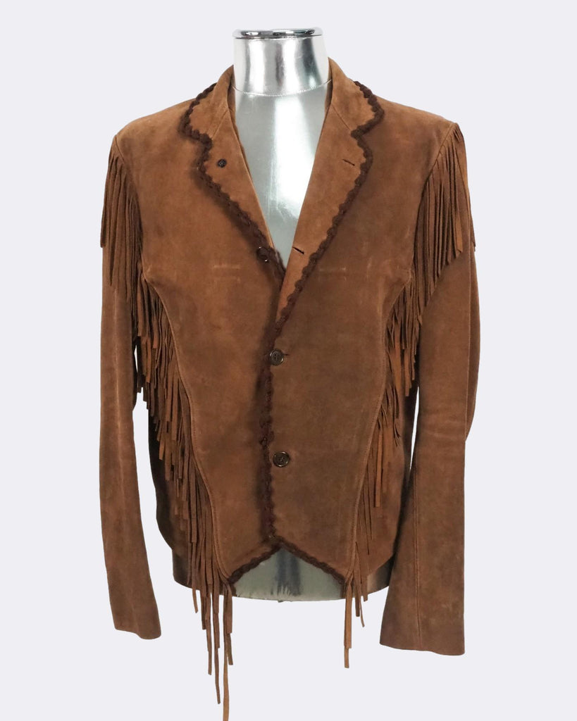 Calfskin Leather Tassel Jacket